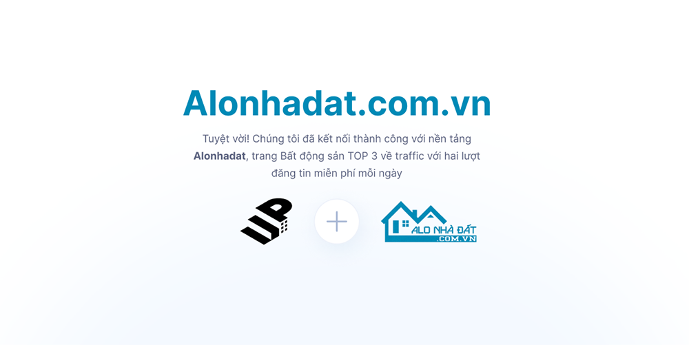 Uptin Kết Nối Thành Công với Nền tảng Alonhadat - Trang Bất động sản TOP 3 về Traffic